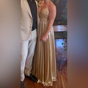Retrofete Doss Gown Dress. Size S/M 4. Worn once. Champagne Gold.